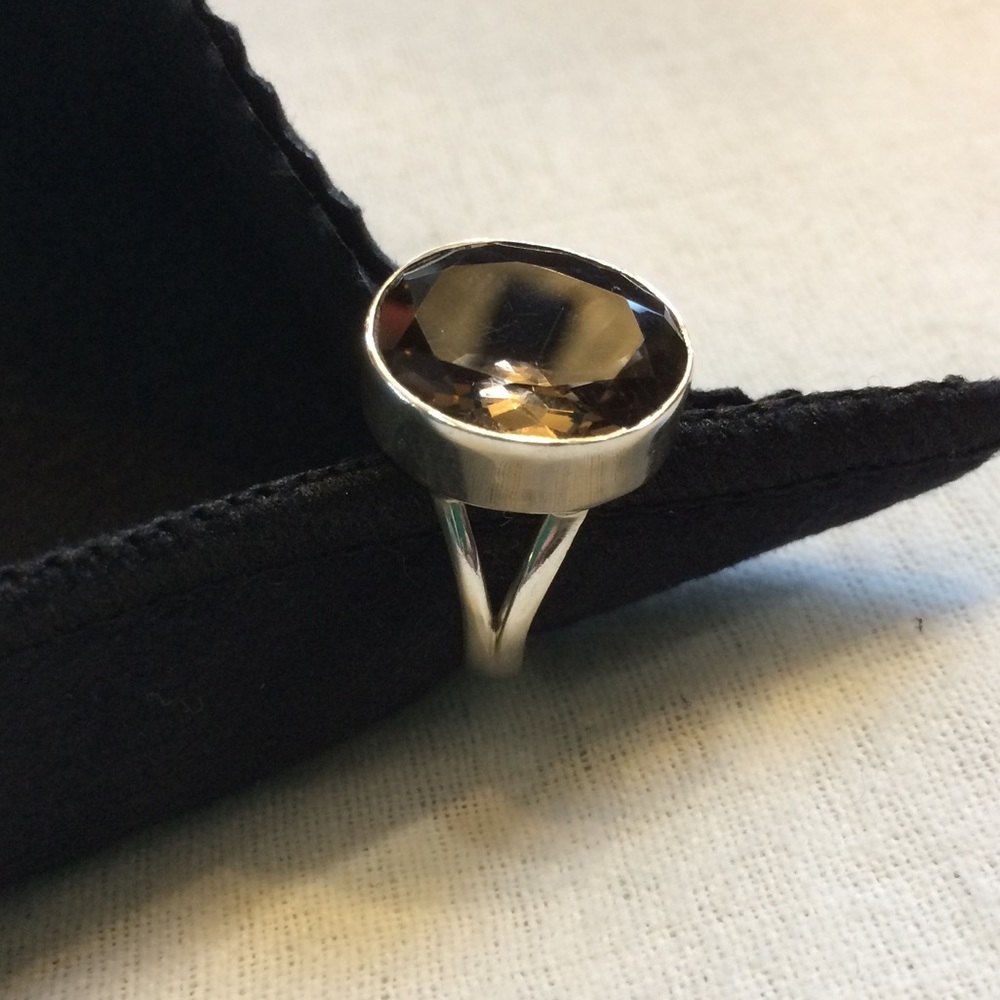 Sterling Silver Smokey Quartz Ring